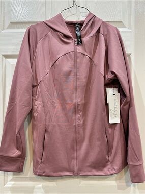 VOGO Athletica Mauve Hooded Zip Utility Jacket
